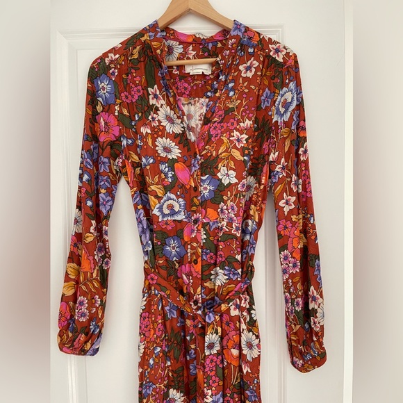 Floral Anthropologie’s Vale Maxi Dress Button Up Medium / ONE DAY SALE - Picture 6 of 7
